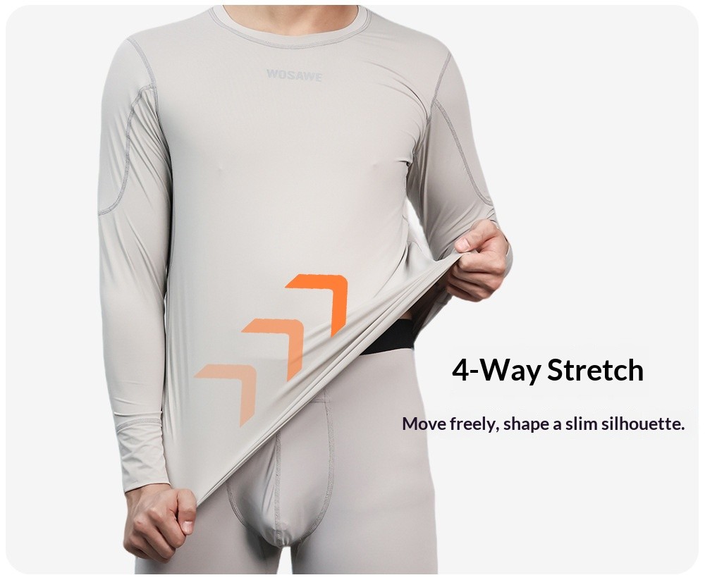 Skin Friendly Long Sleeve Baselayer Top for Cycling Running with Quick Dry