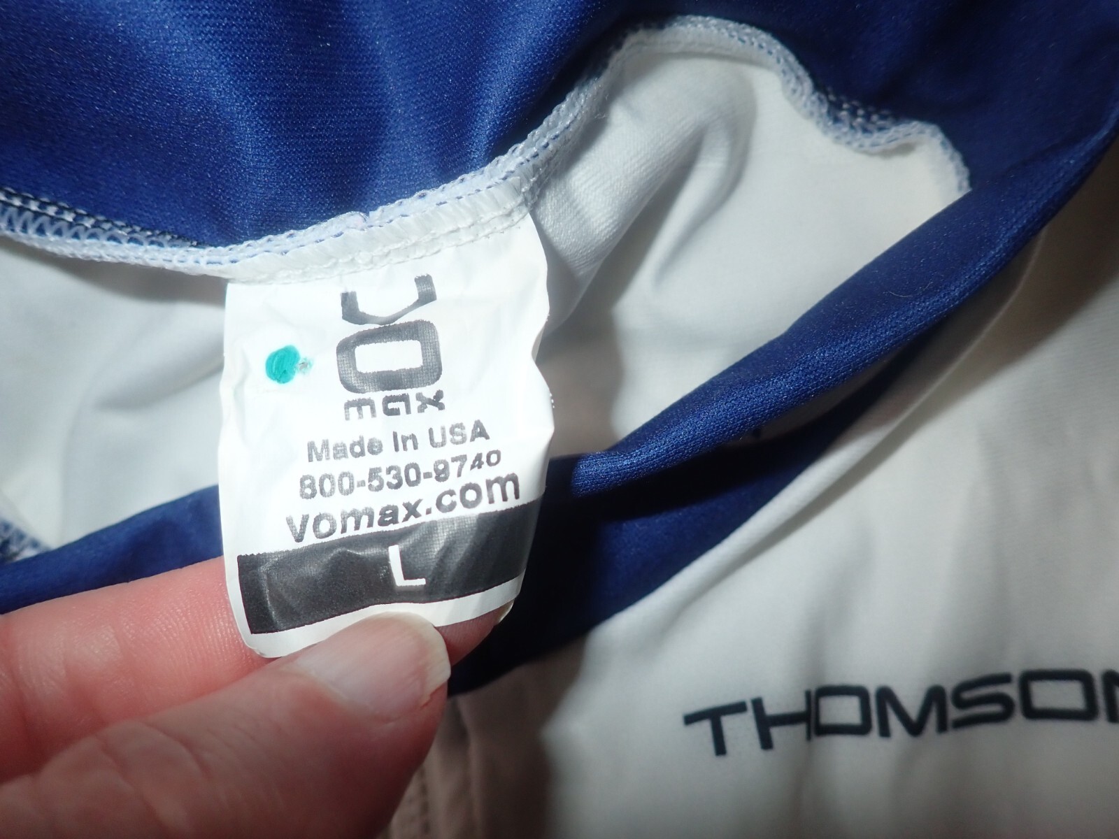 Vomax Cycling Vest Mens L White Full Zip Logo Northampton Cycling Cliff Bar