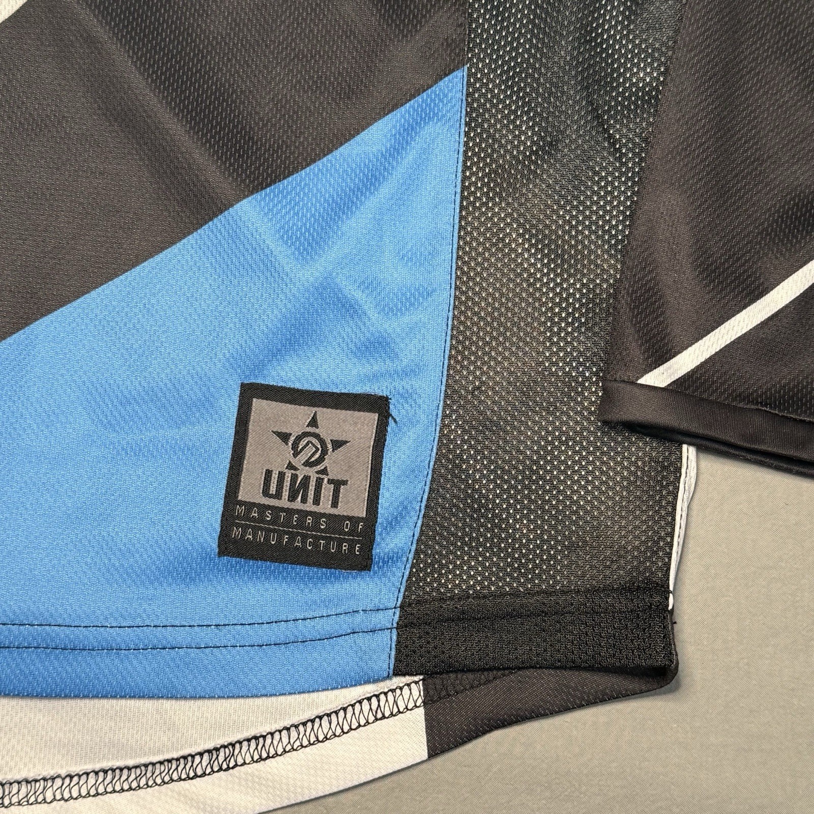 UNIT Motocross Jersey Blue Black White Star Pattern Design Long Sleeve – Size M￼