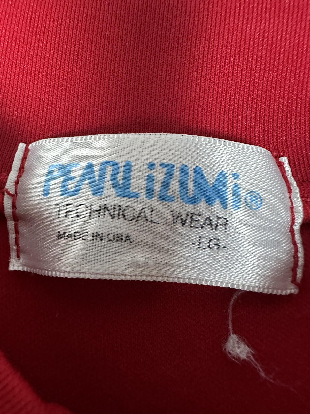 Pearl Izumi Cycling Shirt Mens Large Red Half Zip Jersey Technical Wear USA