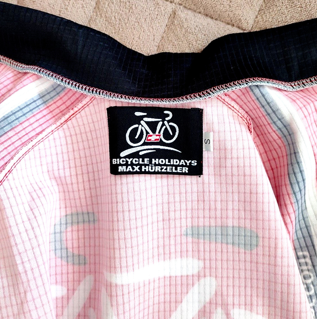 Bicycle Holidays Max Hurzele Cycling Jersey Sz. S Red Swiss Full Zip Mens Red