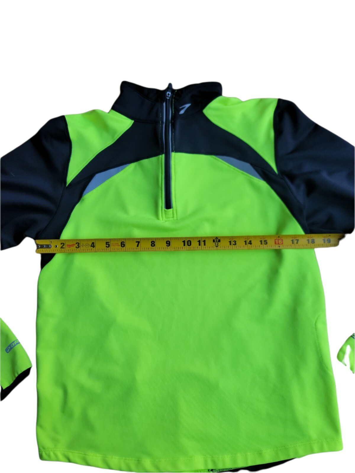 BROOKS Mens Long Sleeve Bright Cycling Pullover Jersey Top Size S