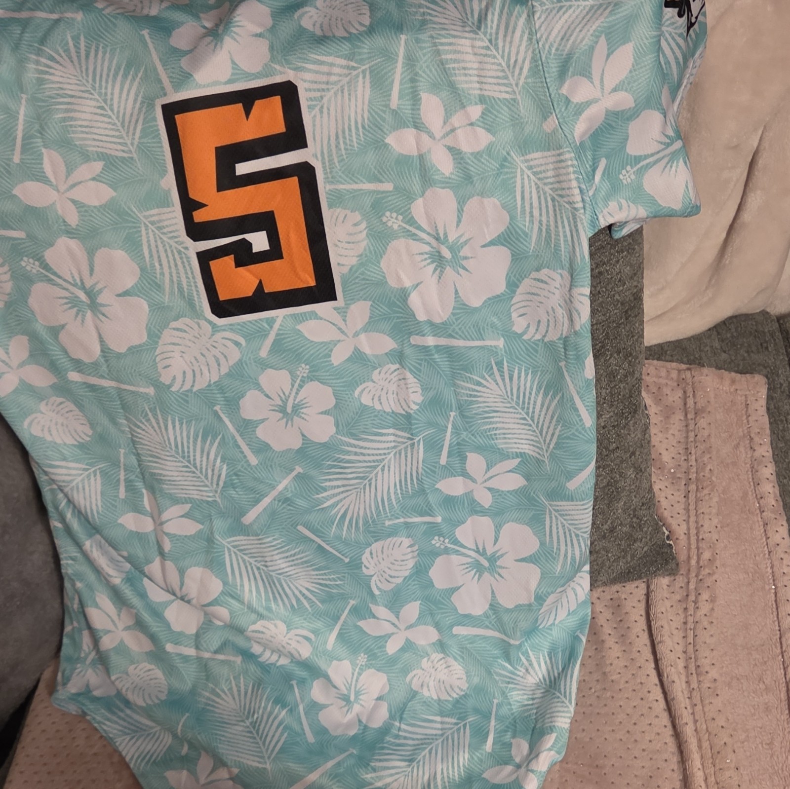 EvoShield Loco Beach Coconuts Floral Button-Front Jersey Youth XL Polyester