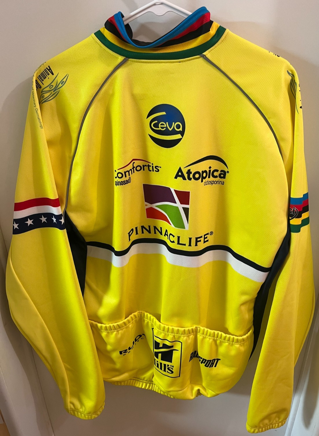 Nizza Luxury Line Long Sleeve Cycling Anti-Wind Yellow Bicycle JACKET Size XXL