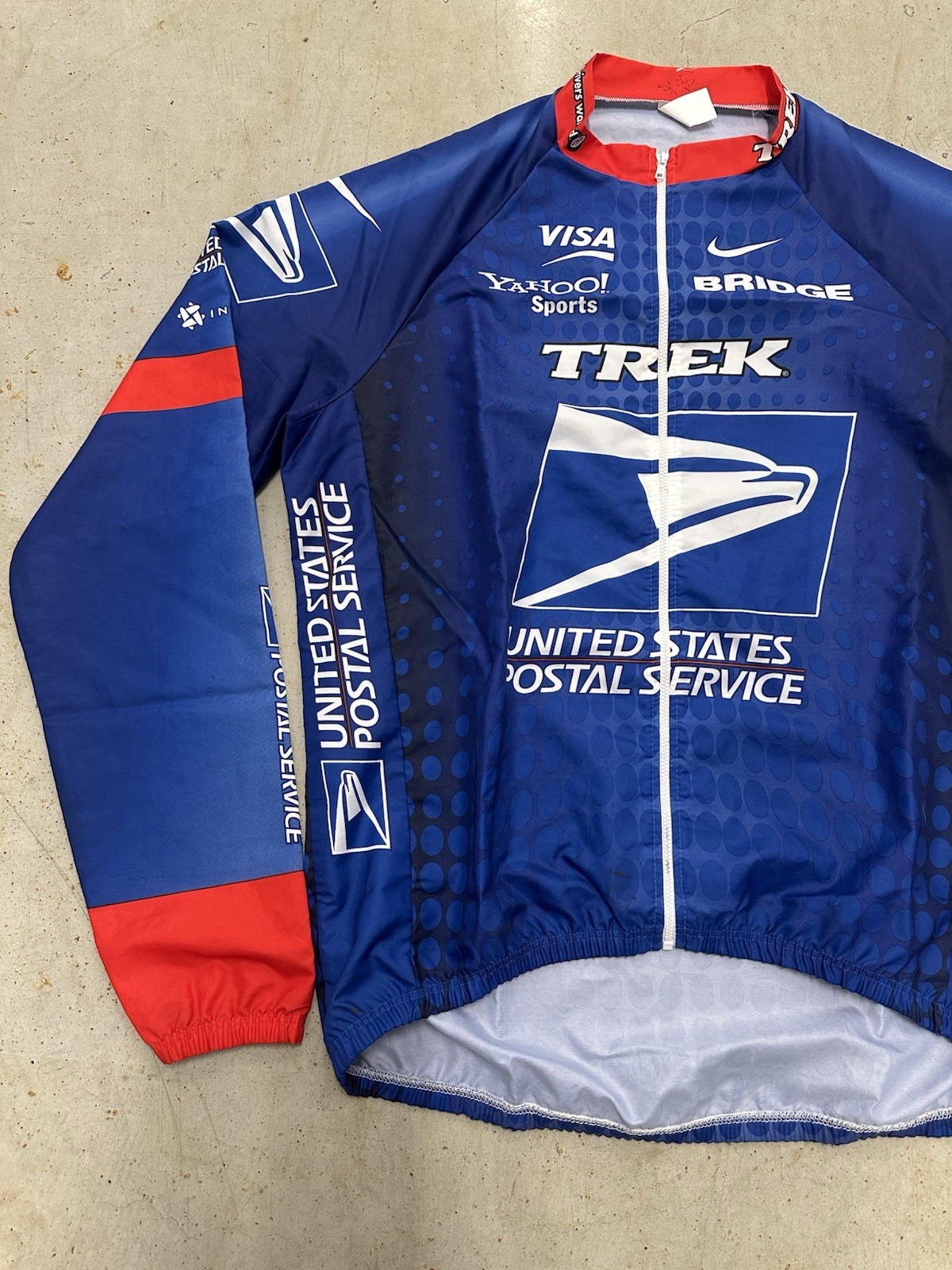 Vintage Nike Trek USPS Cycling Jacket Blue United States Postal Service XXL