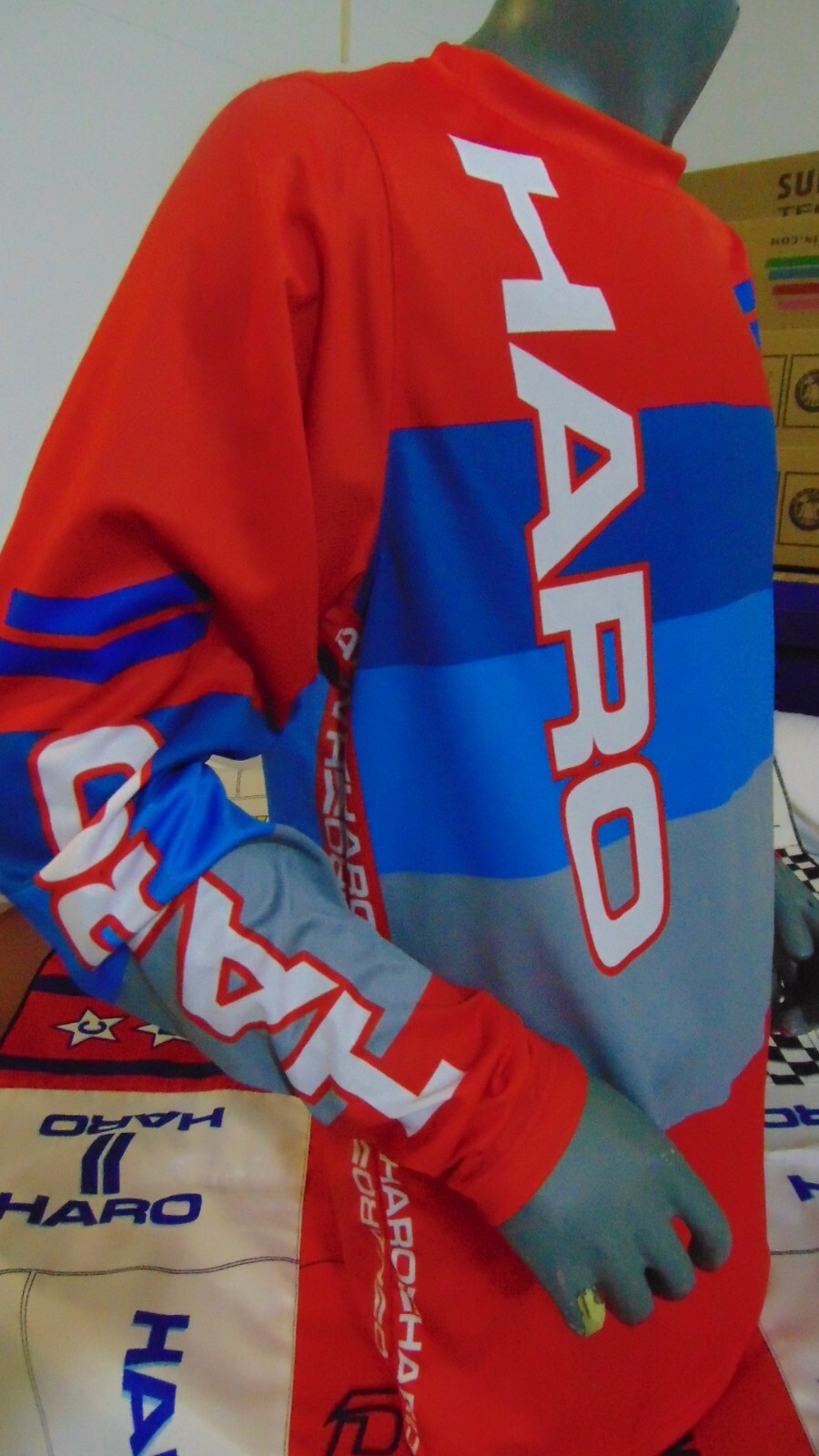 HARO OLD SCHOOL BIKE JERSEY CLASSIC BMX JERSEY RACE BIKE SHIRT BMX RED SIZE L