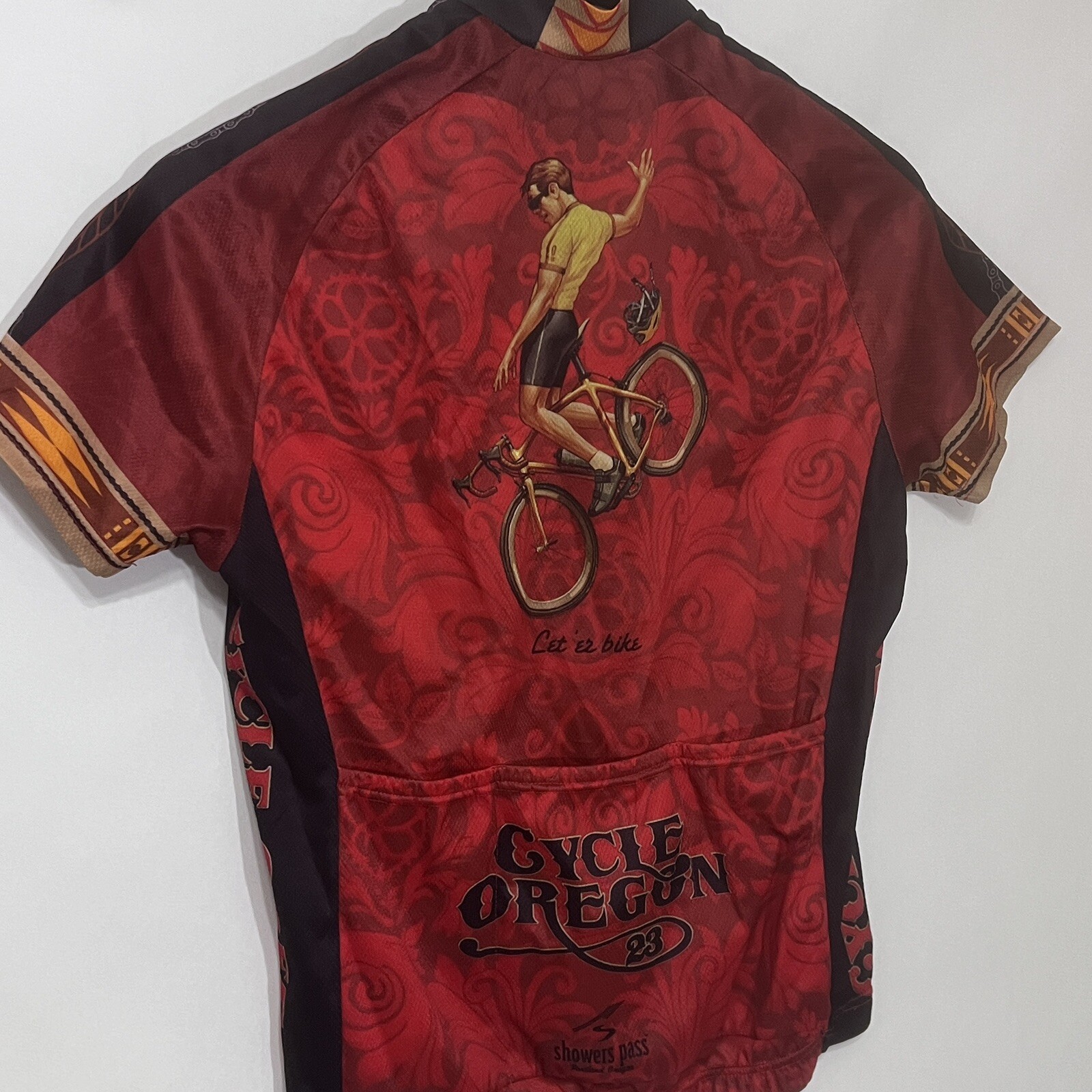 Cycle Oregon 23 Racing Sports Athletic 1/2 Zip Cycling Performance Shirt Large