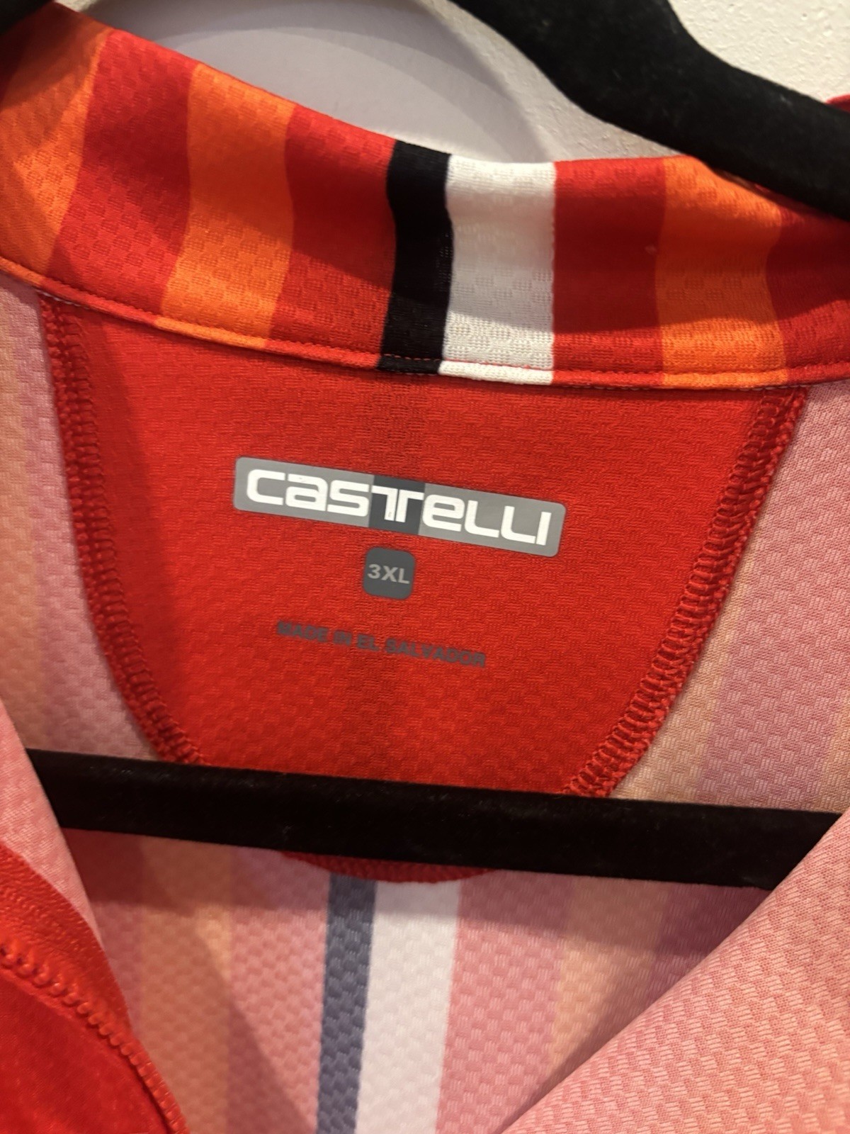 Castelli Cycling Jersey Men’s 3XL Red Full Zip Road Bike Jersey