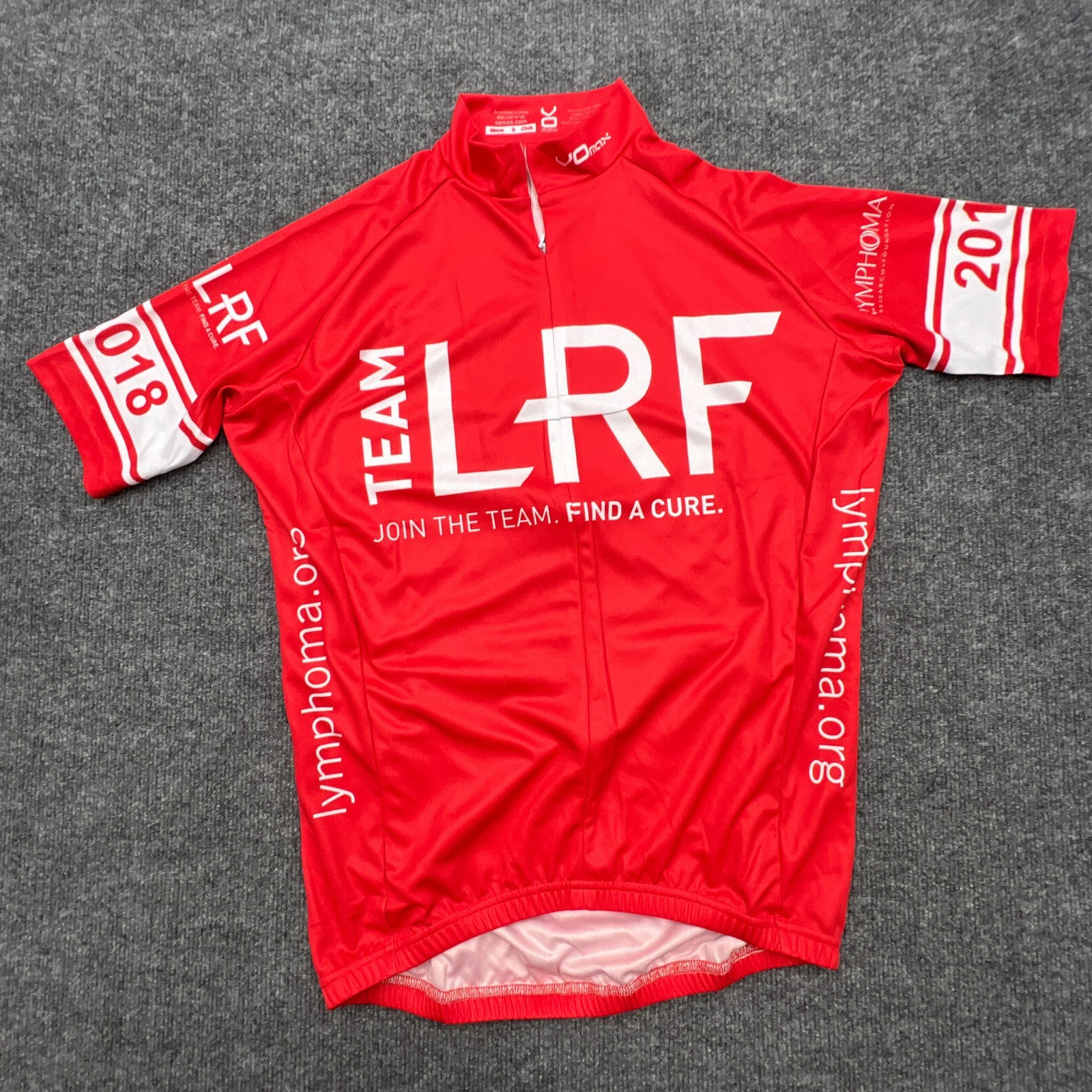 VOMAX Cycling Jersey Mens S Lymphoma Research Foundation 2018 Charity Team LRF
