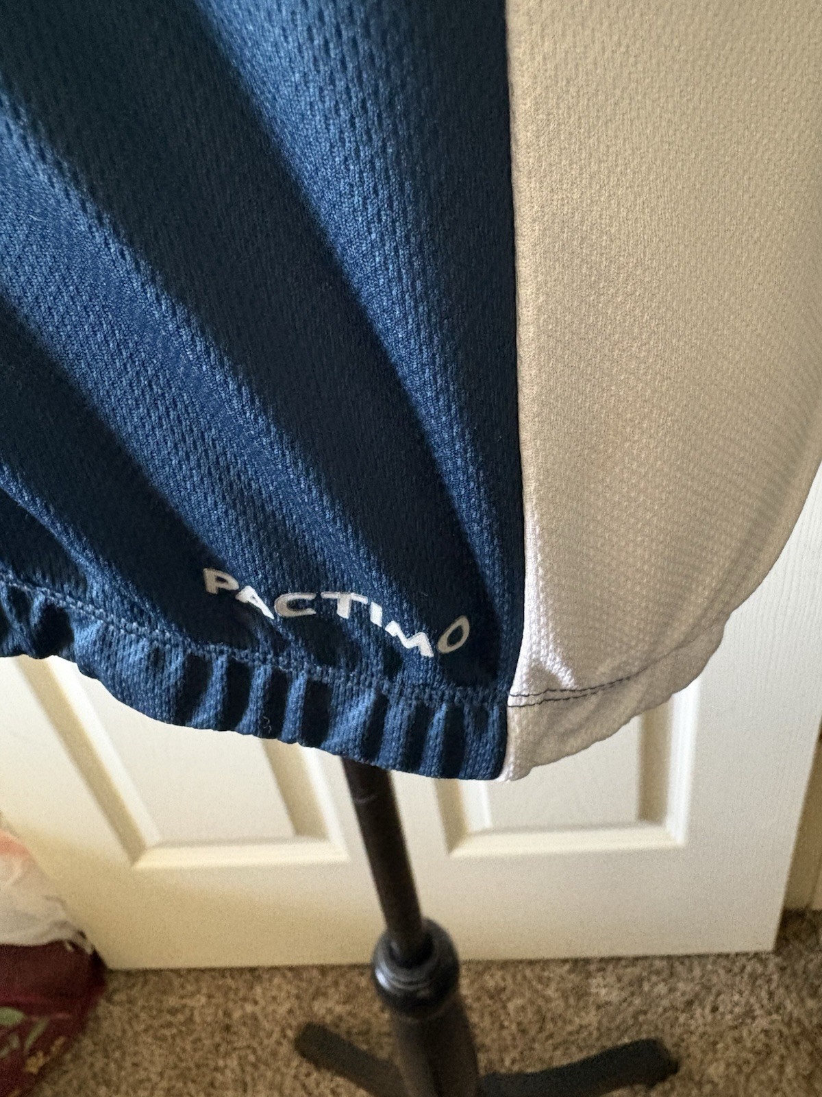 Pactimo M2 Men’s Cycling Jersey M Blue Graphic Print Full Zip Pockets Mesh
