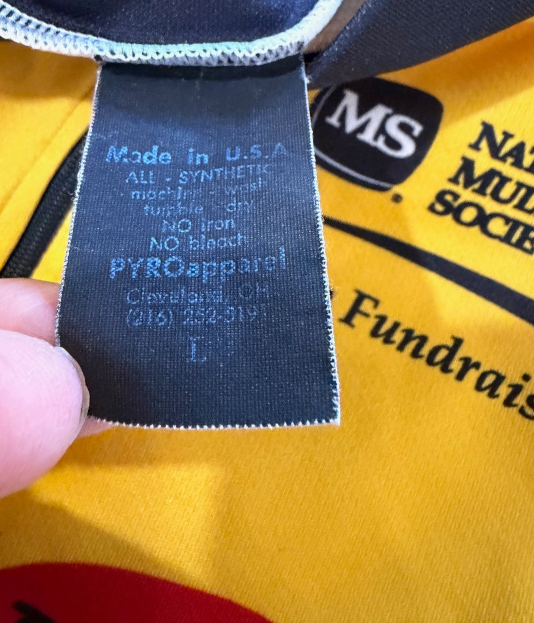 VTG Cycling Jersey (set of 2) LARGE MS Bike Tour made in USA