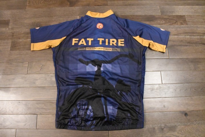 Men’s VOMAX Fat Tire Brewing Cycling Jersey Full Zip Large Club