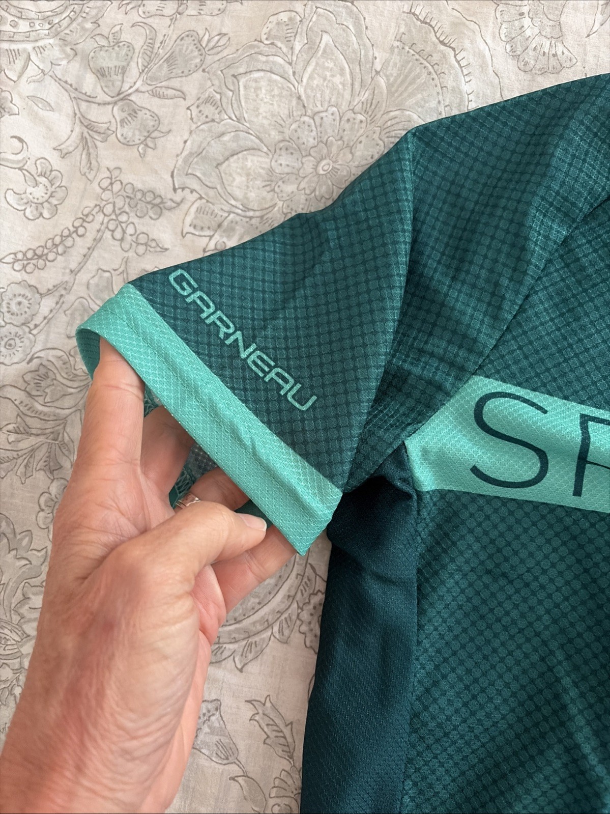 NWT! Men’s XXS LOUIS GARNEAU Full Zip Short Sleeve Cycling Sportiv Jersey Green