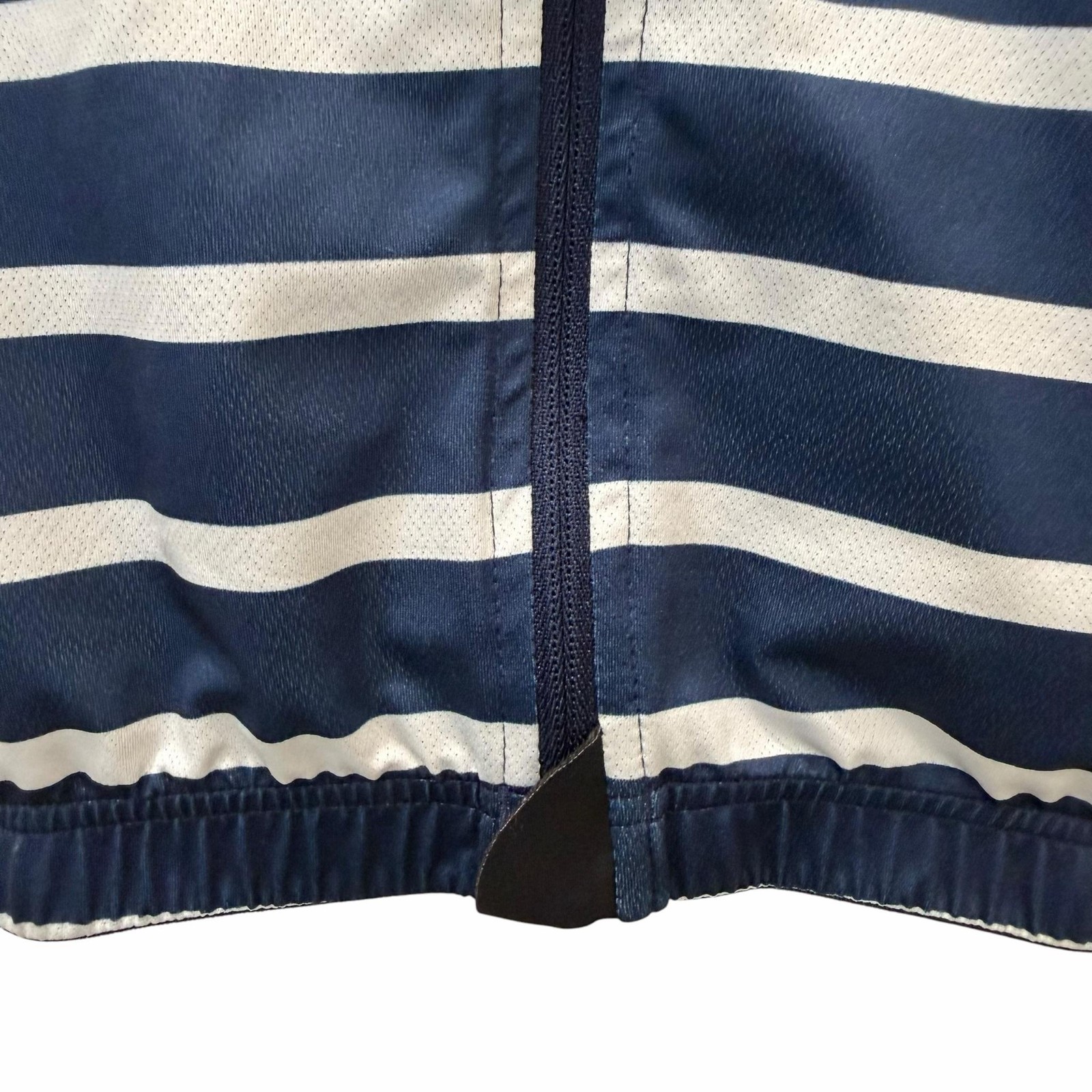 Velocio Cycling Jersey Mens Large Blue Navy White Breton Stripe Full Zip Pockets
