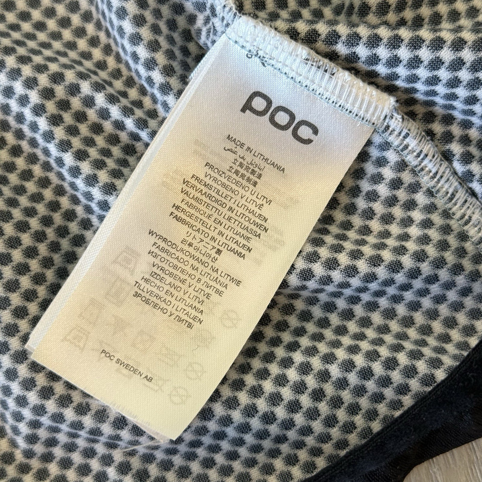 POC Cycling Jersey Men’s L Large Full Zip Short Sleeve Blue Black Road Bike