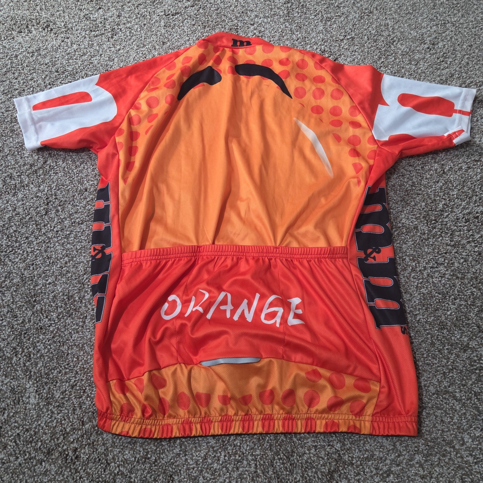 Mens XXL M&M’S Cycling Team Jersey cycling Short Sleeve jersey Bicycle Orange