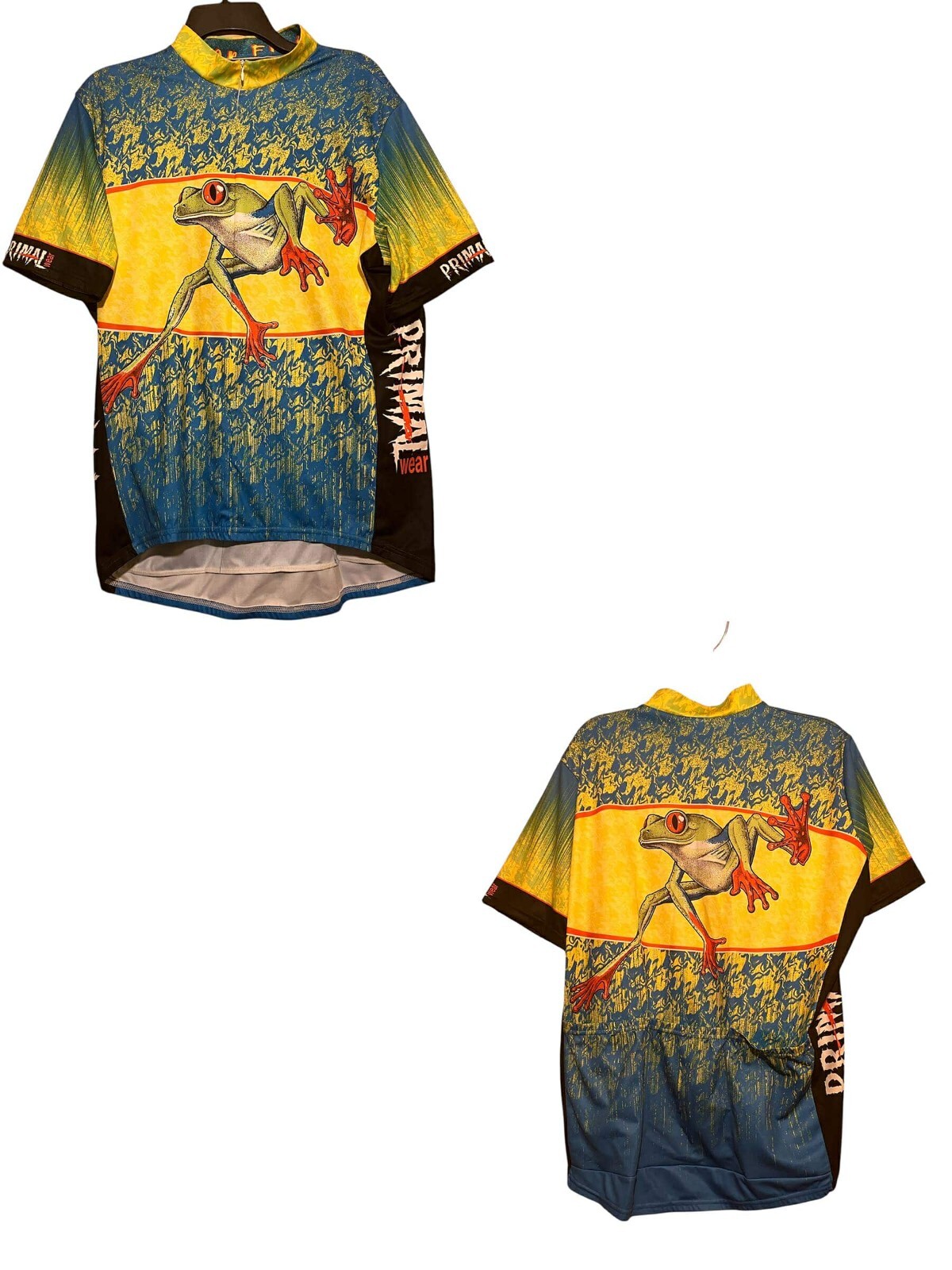 VTG Primal Wear Cycling Jersey Frog AOP Racing Earth Bicycle Nature Sz ~ XL