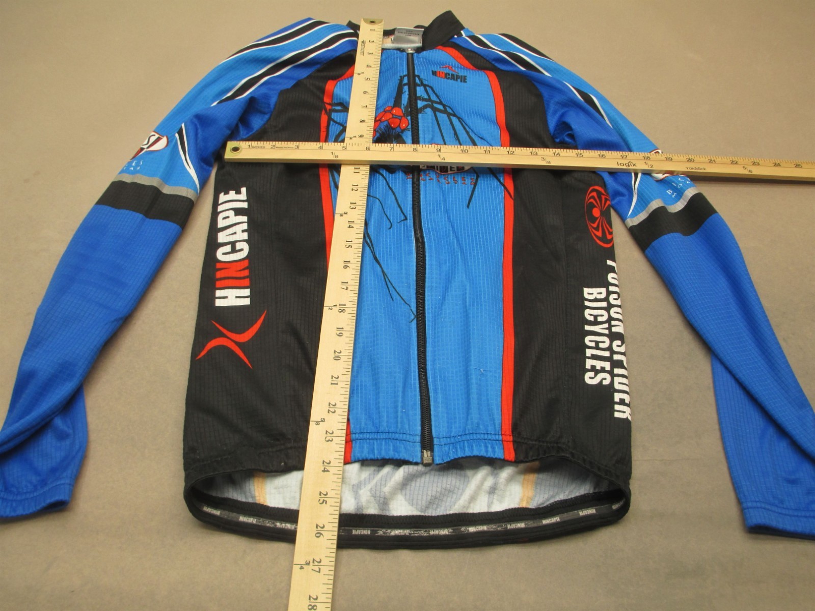 Hincapie Size M Mens Multicolor Cycling Compression Full Zip Athletic Jacket 569