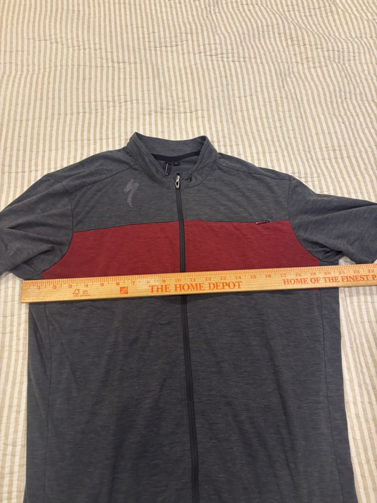 Specialized RBX Drirelease Merino Jersey XL Gray Red Cycling Shirt Short Sleeve