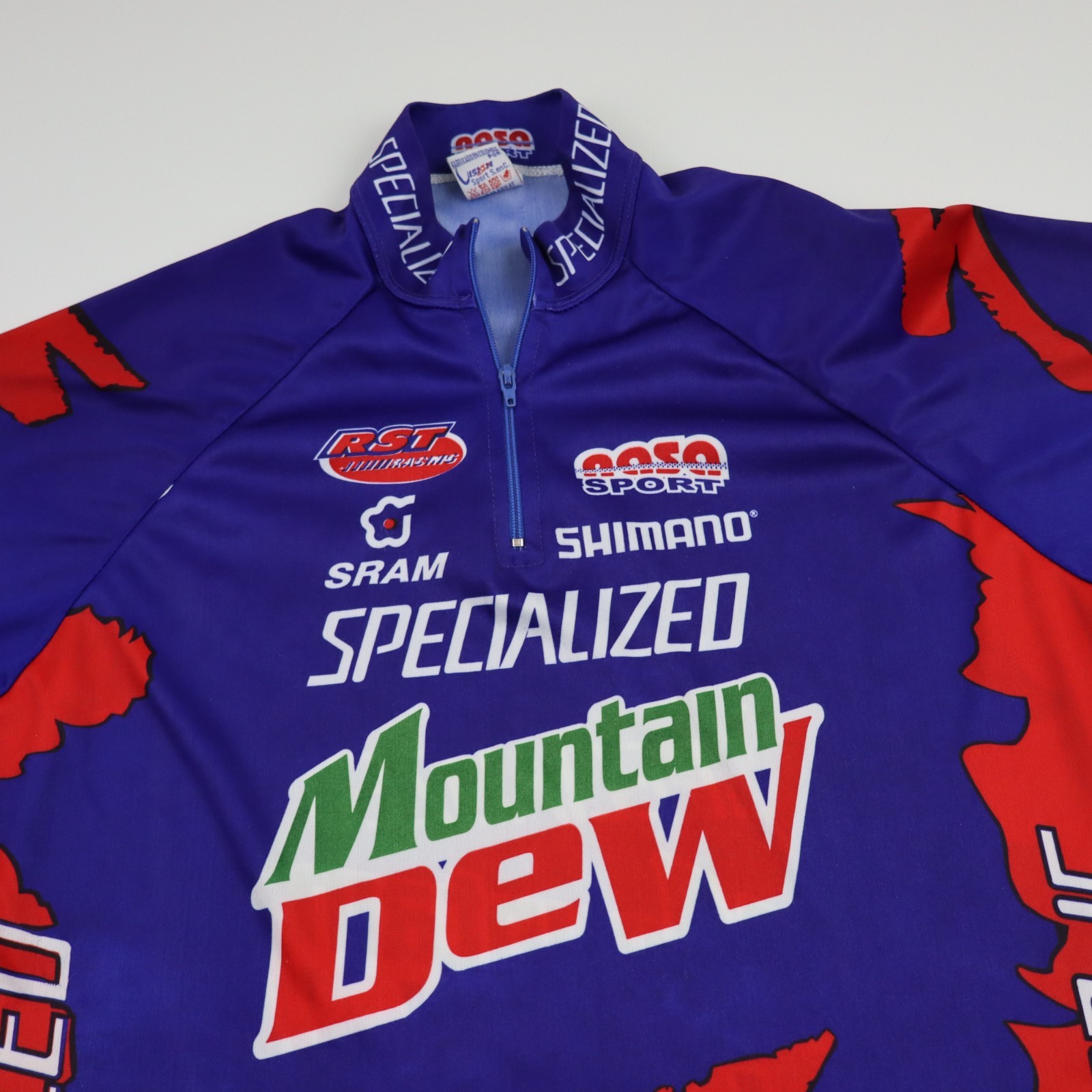 Vintage Specialized Mountain Dew Cycling Jersey Mens Large/M Bike Pro Team Shirt