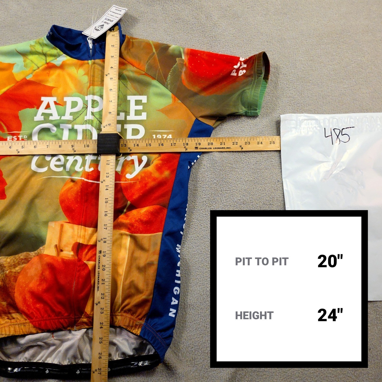 Peak 1 Sports Cycling Jersey Unisex S Multicolor Apple Cider Century Outdoor
