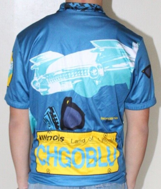 Vtg Giordana Illinois Lincoln Marine Band Blues Brothers Italy Cycling Jersey XL