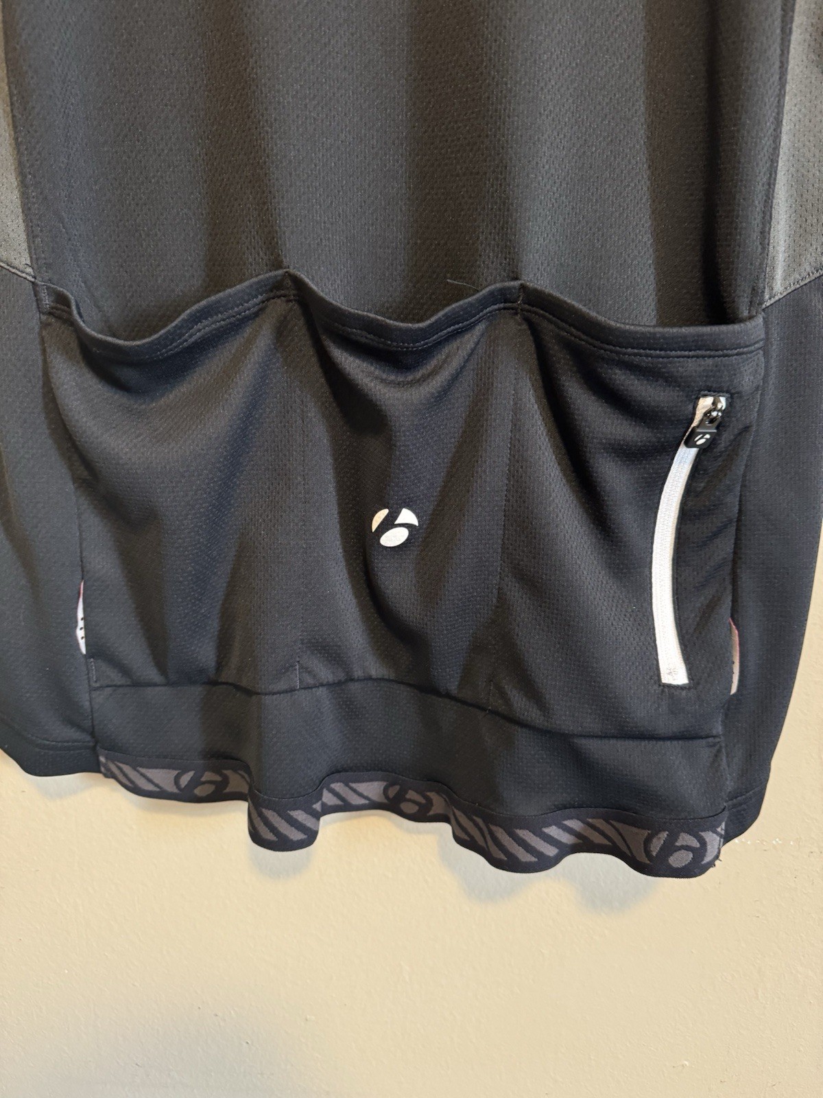 Bontrager Cycling Jersey Men’s Large Black/Green Semi Fitted Full Zip Racing