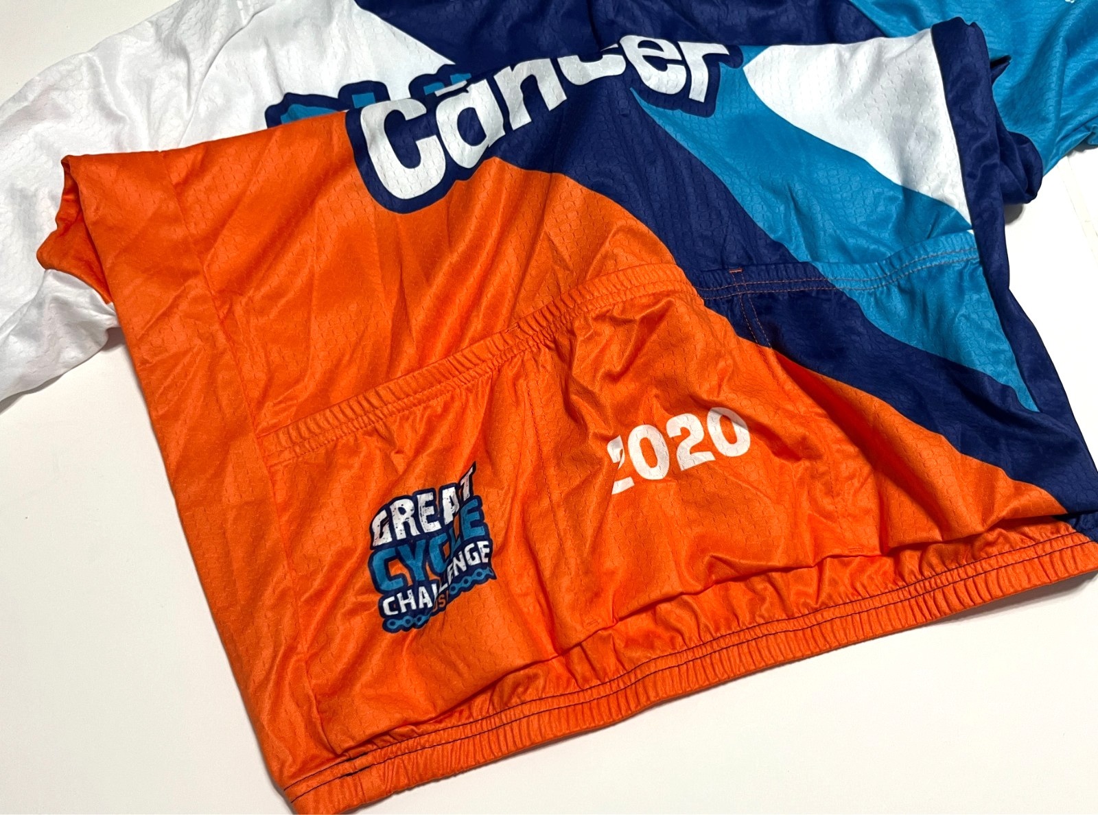 GREAT CYCLE Challenge 2020 Men Children’s Cancer Full Zip Cycling Jersey 5XL