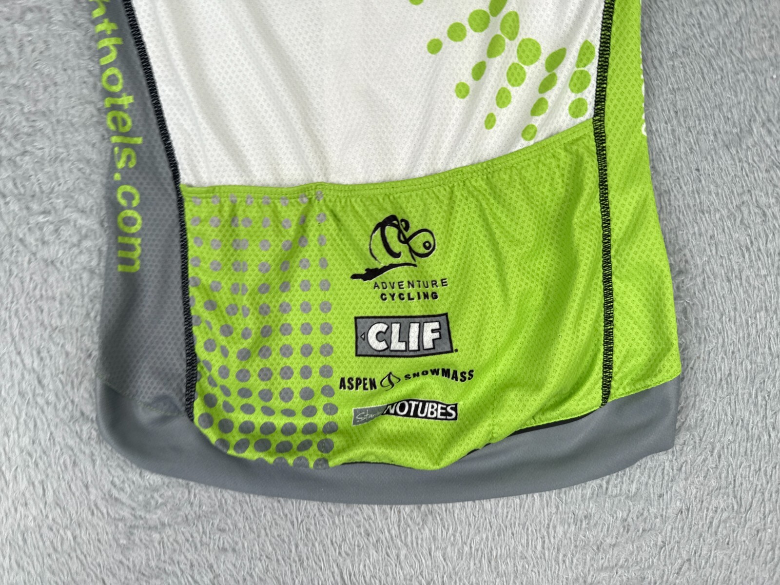 Hincapie Cycling Jersey Adult 2XS XXS Green White Full Zip Short Sleeve Aspen