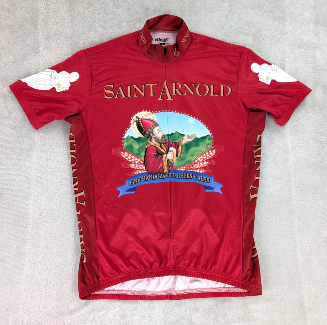 Saint Arnold Beer Cycling Jersey VOmax Full Zip Women Medium Short Sleeve