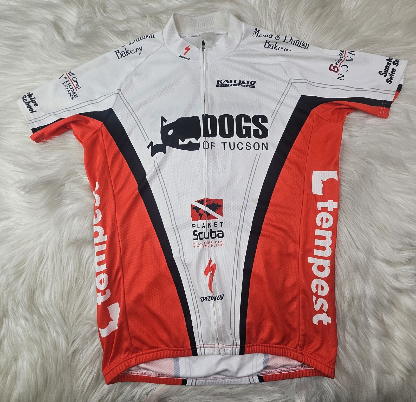 Kallisto Cycling Jersey Adult (XL) Bicycle Racing Full Zipper Dogs of Tucson