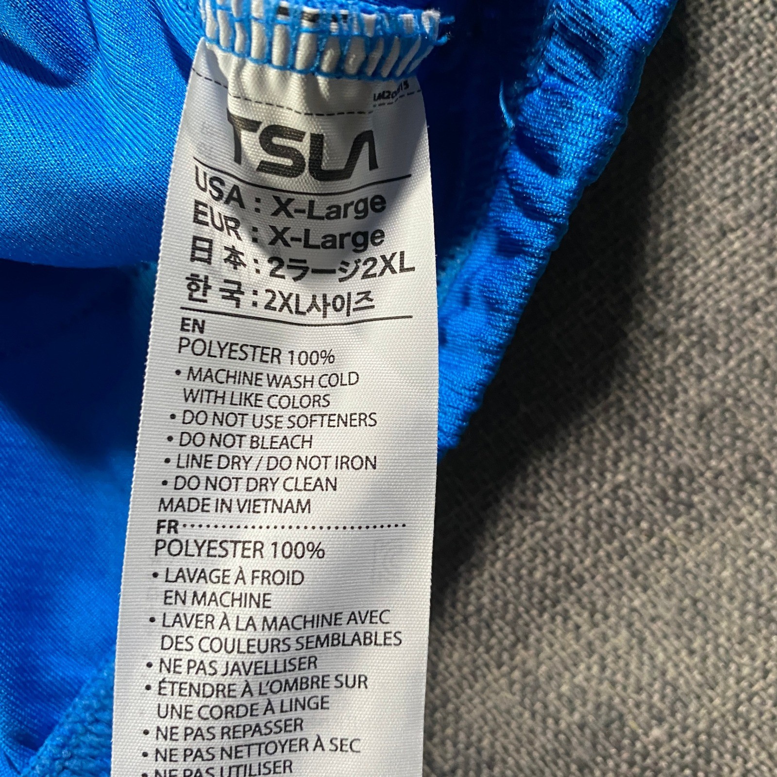 TSLA Men Long Sleeve 1/4 ZIp Cycling Jersey Pullover Blue XL Lightweight Stretch