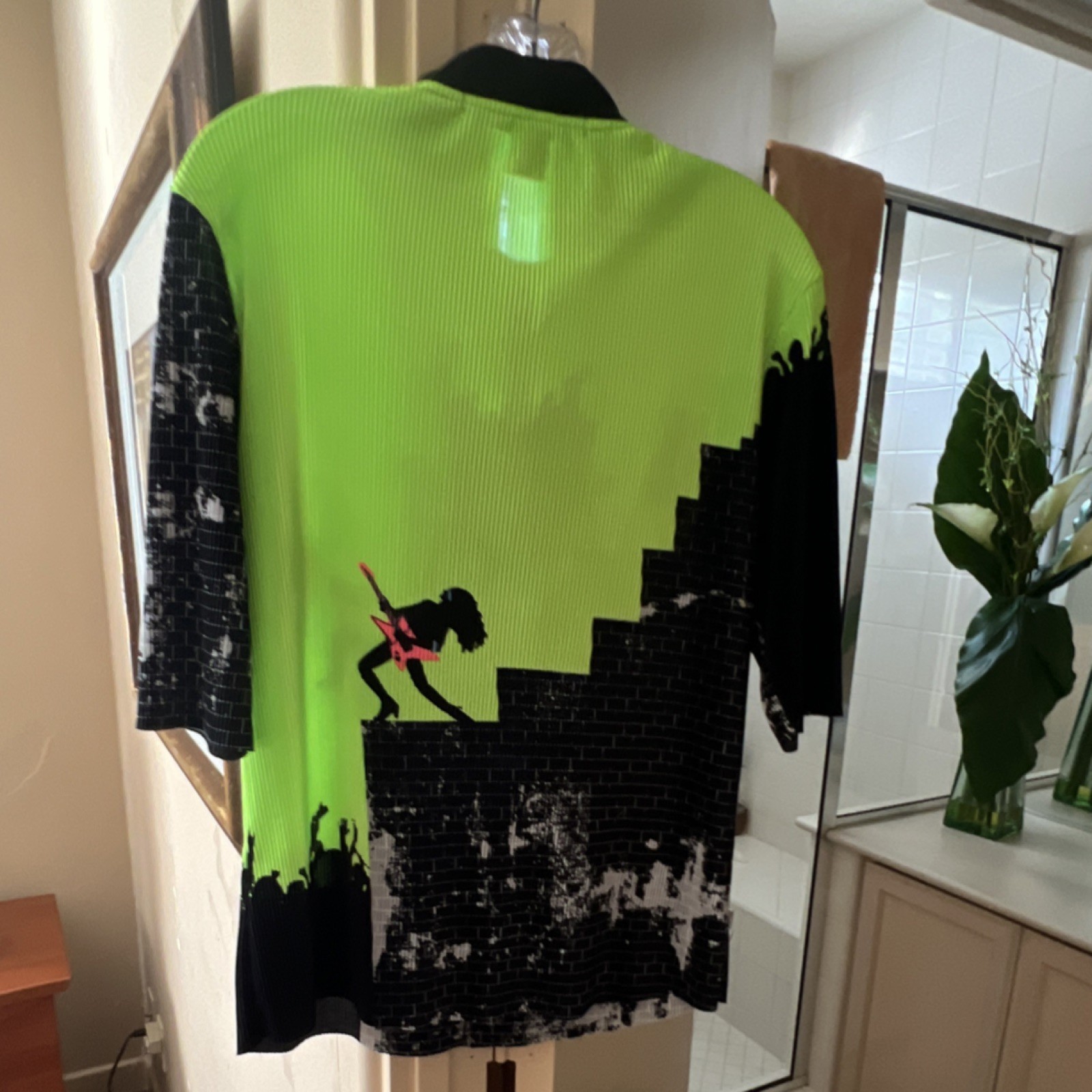 Jamie Sadock Green & Black with quarter zip. Women’s large golf shirt. ￼