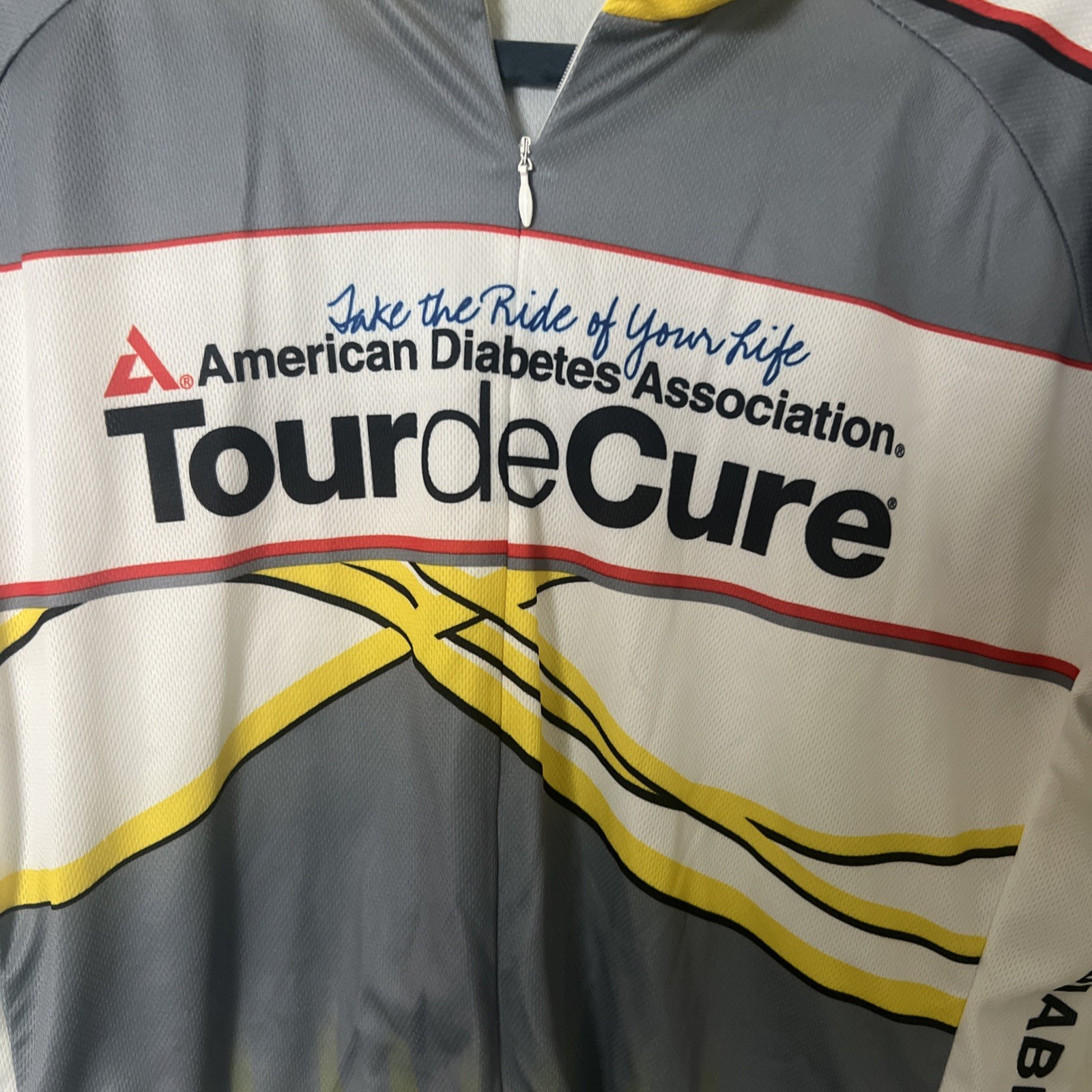 Primal Cycling Jersey Mens XL 3/4 Zip Pockets American Diabetes Association