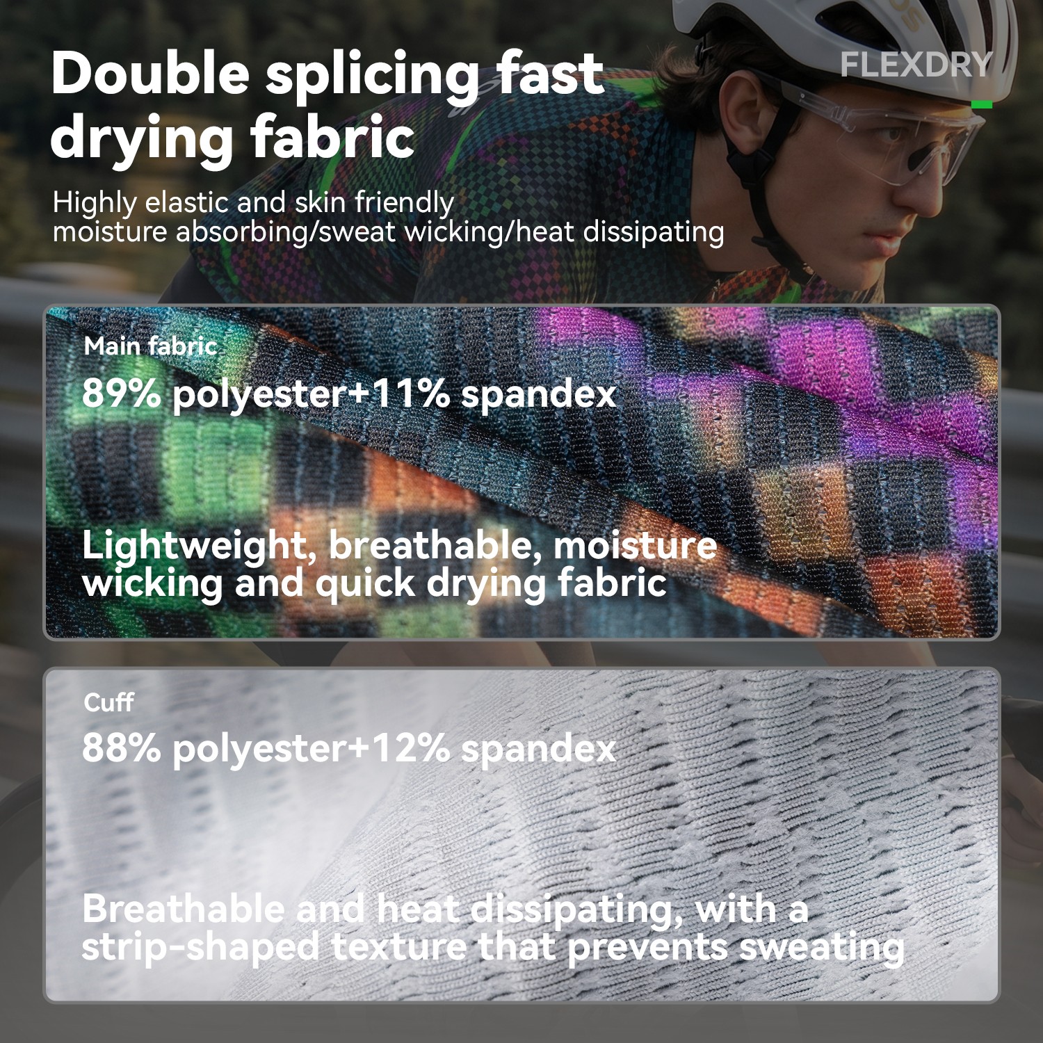 ROCKBROS Men’s Short Sleeve Cycling Jersey Pixel Print Breathable Quick Dry