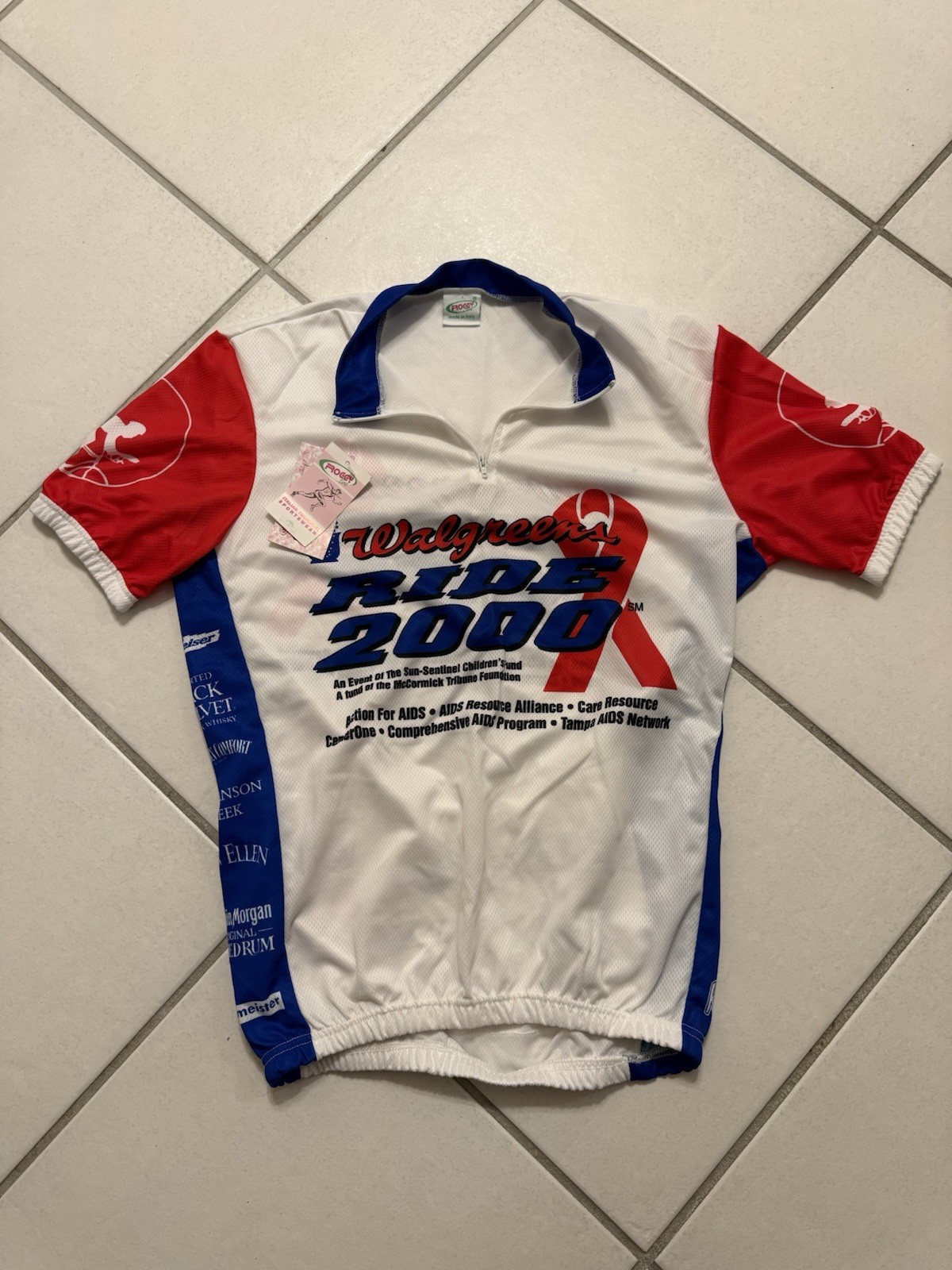 Walgreens Ride 2000 Cycling Jersey NWT Froggy Size Large New Rare