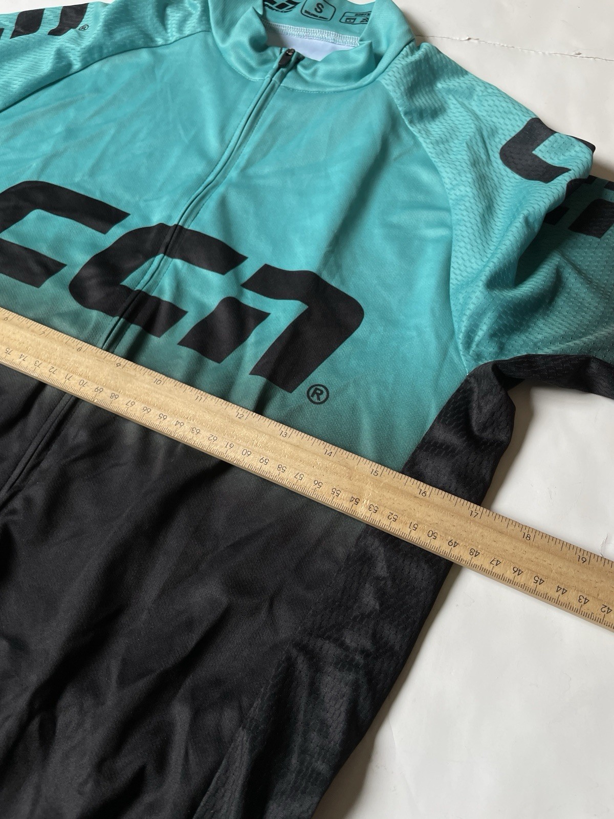 CCN Sport Cycling men’s Small Evolution Jersey Gradient Black Green Aero Mesh