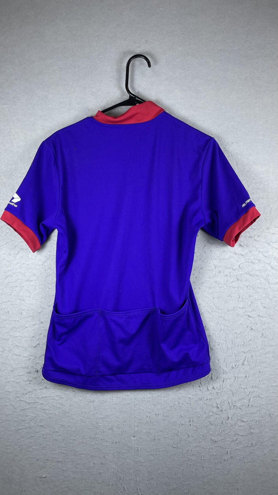 Bellwether Cycling Jersey Mens Medium Purple Red Half Zip Short Sleeve Road Bike