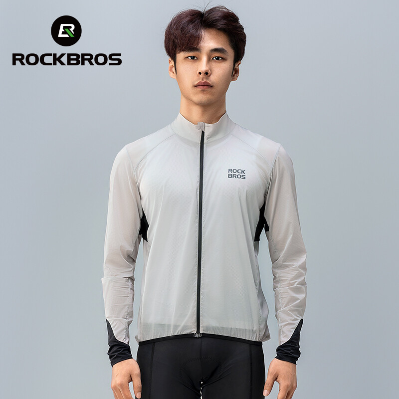 ROCKBROS Cycling WindCoat Jacket Jersey LongSleeves Breathable Windproof Unisex