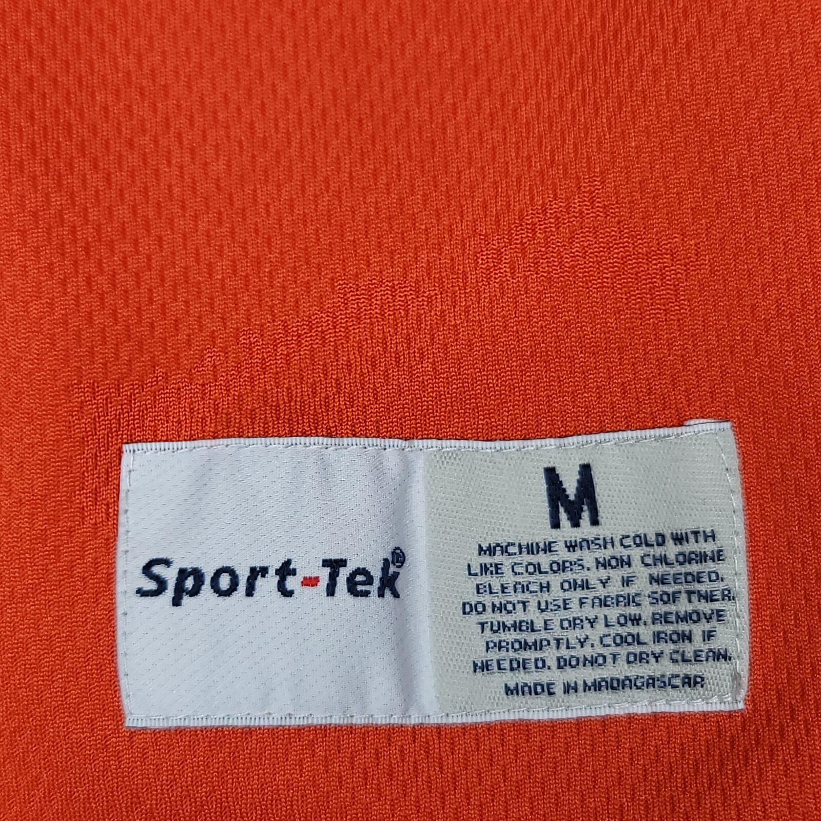Sport Tek Size M Mens Baseball Jersey Tigers Loessberg Short Sleeve Orange