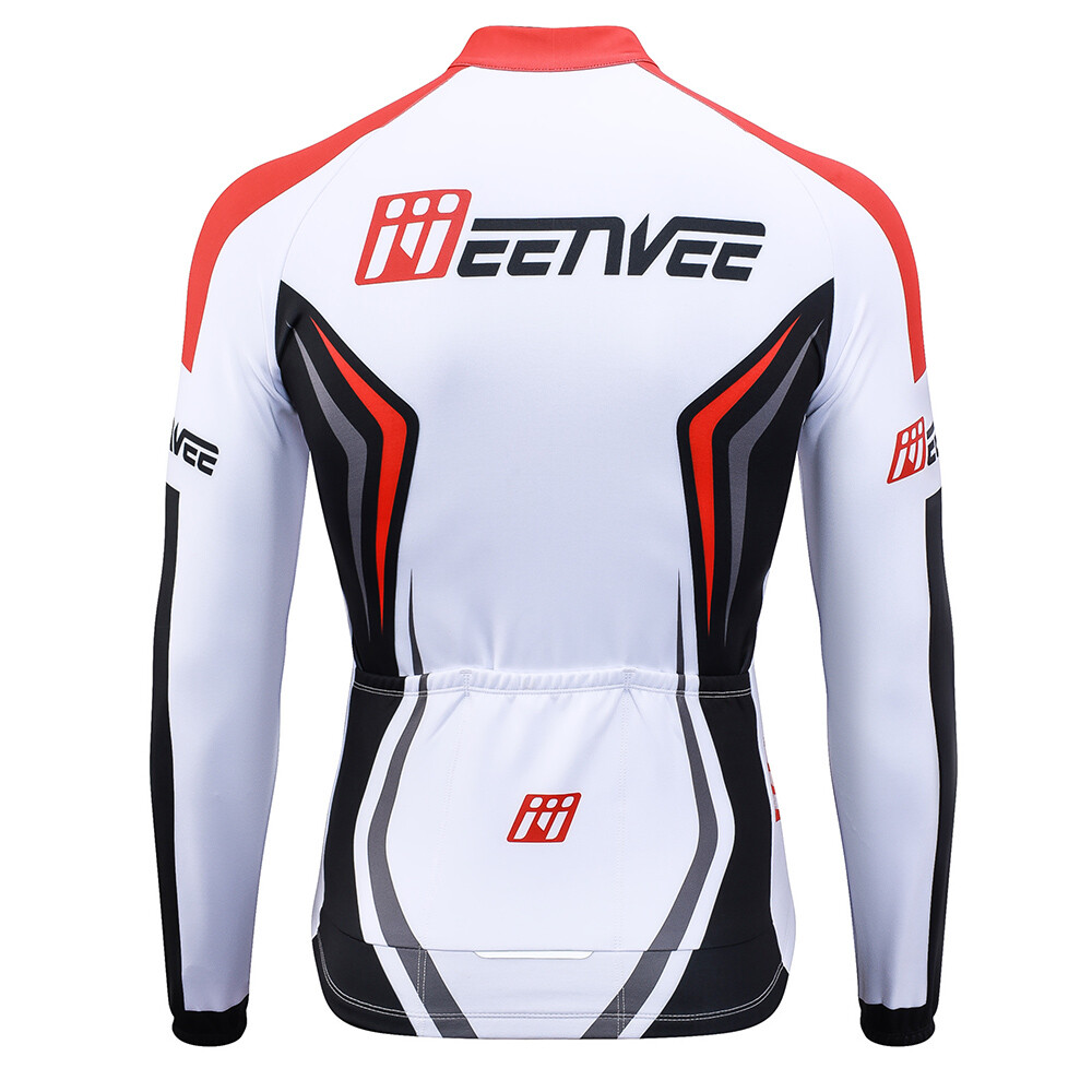 MEETWEE Men’s Full Zipper Long Sleeves Cycling Tops Jersey Bicycle Bike Shirt