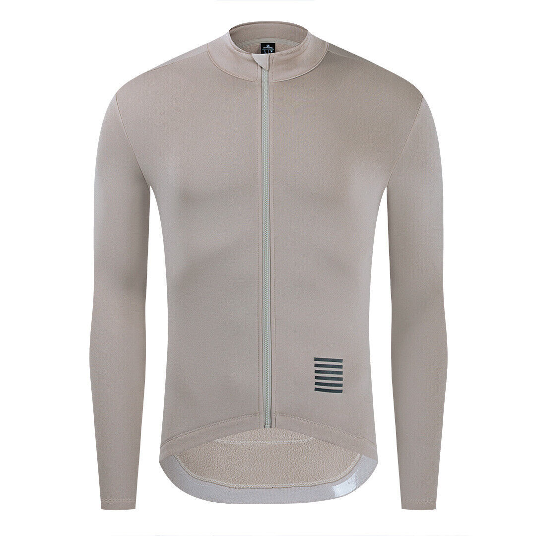 Winter Cycling Jersey Men’s Long Sleeve Tops Thermal Fleece Road Bike Jacket MTB