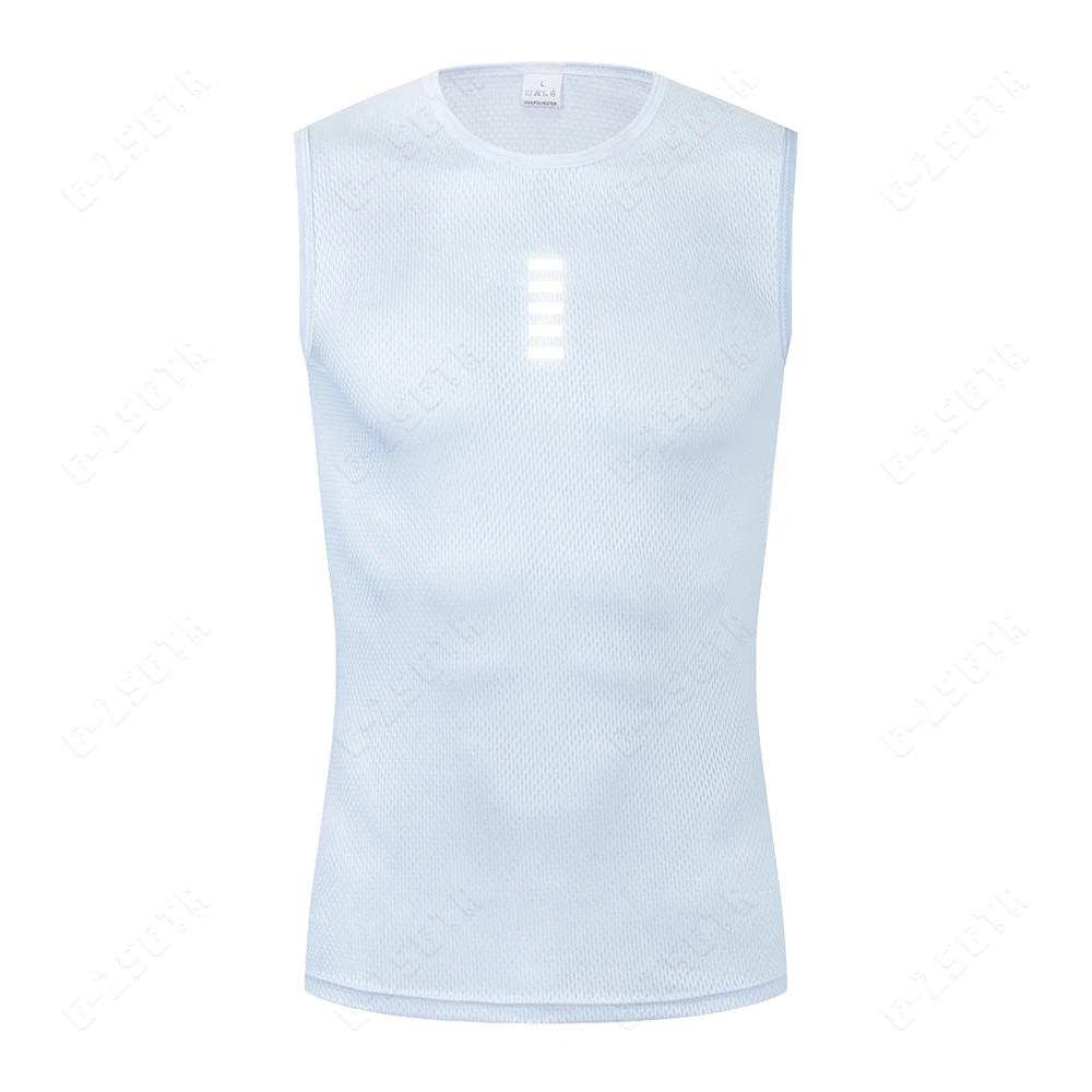Men Cycling Base Layer Reflective Underwear Jersey Sport Vest Undershirt Dry Top
