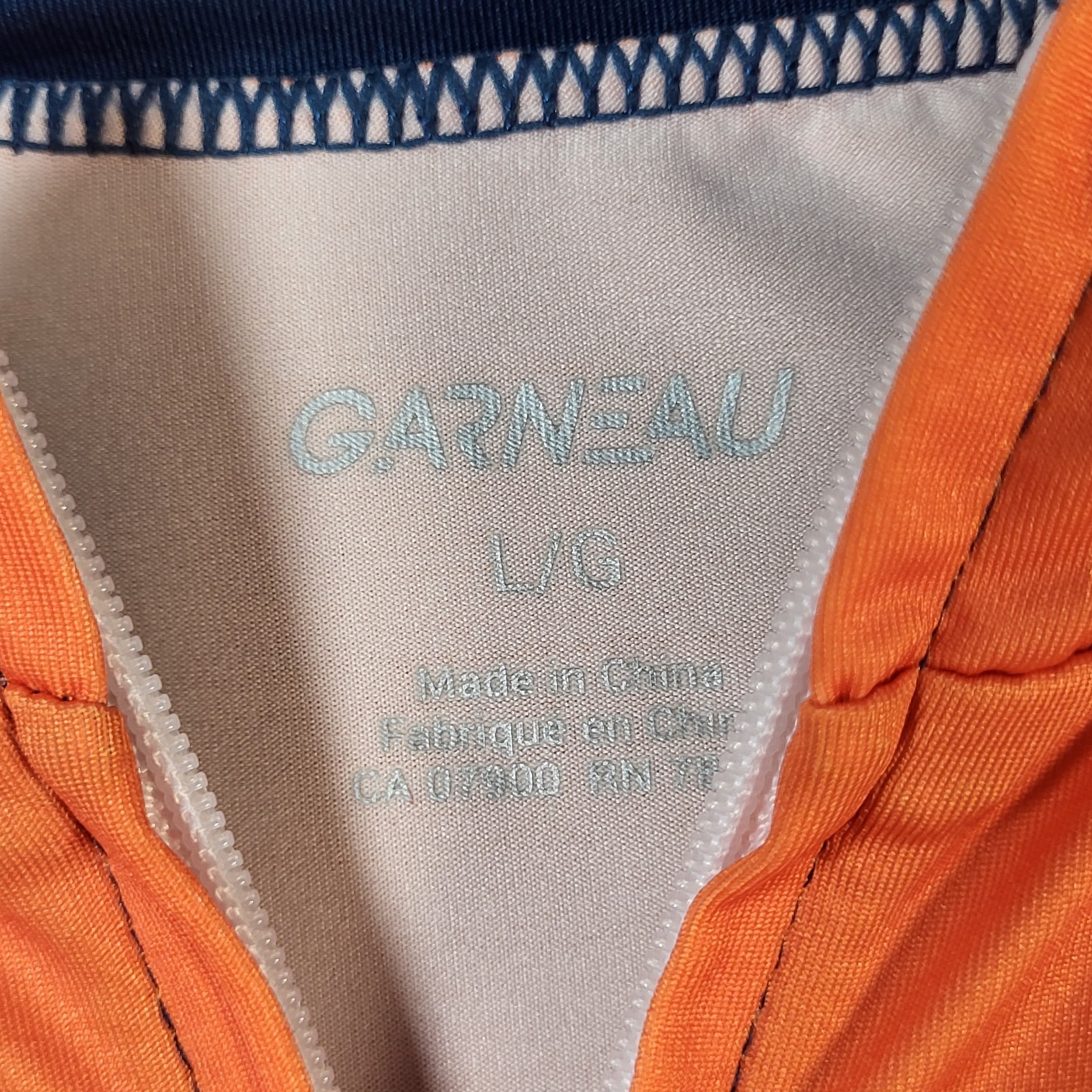Louis Garneau Men’s Short Sleeve Cycling Jersey Large Crossroads Orange Blue