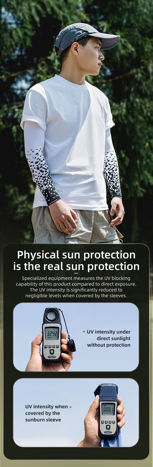 ROCKBROS Cycling Anti-UV Arm Sleeves Outdoor Sports Quick Drying Summer Sleeves