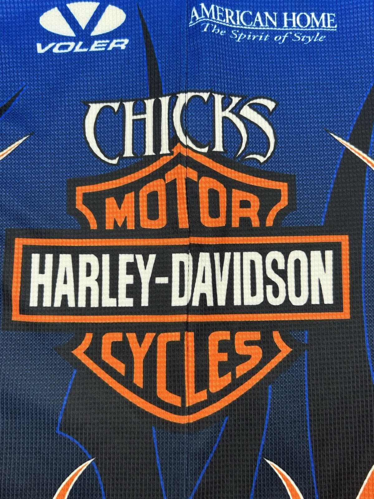 Vintage Harley Davidson Jersey Cycling Mens XXS Flames Logo 90s