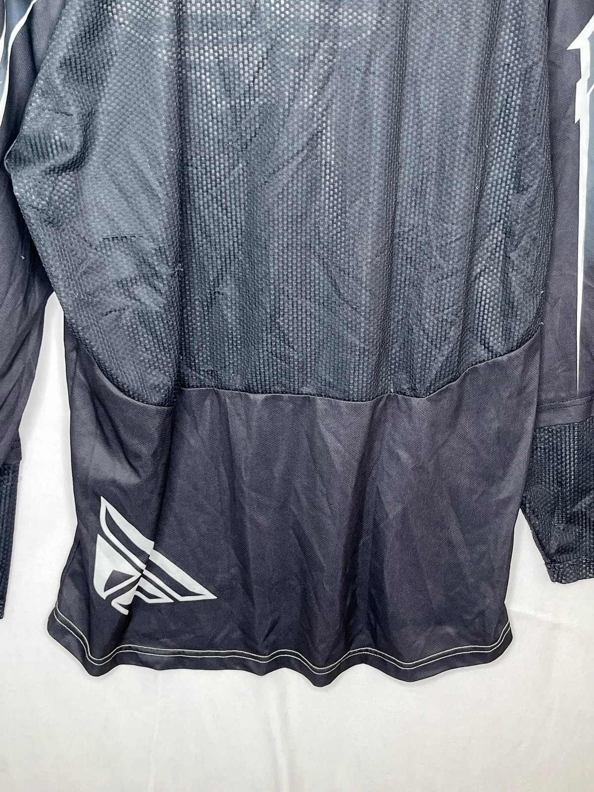 Fly Racing Cycling Jersey Shirt XL Black Long Sleeve Mens Mesh V-Neck Quick Dry