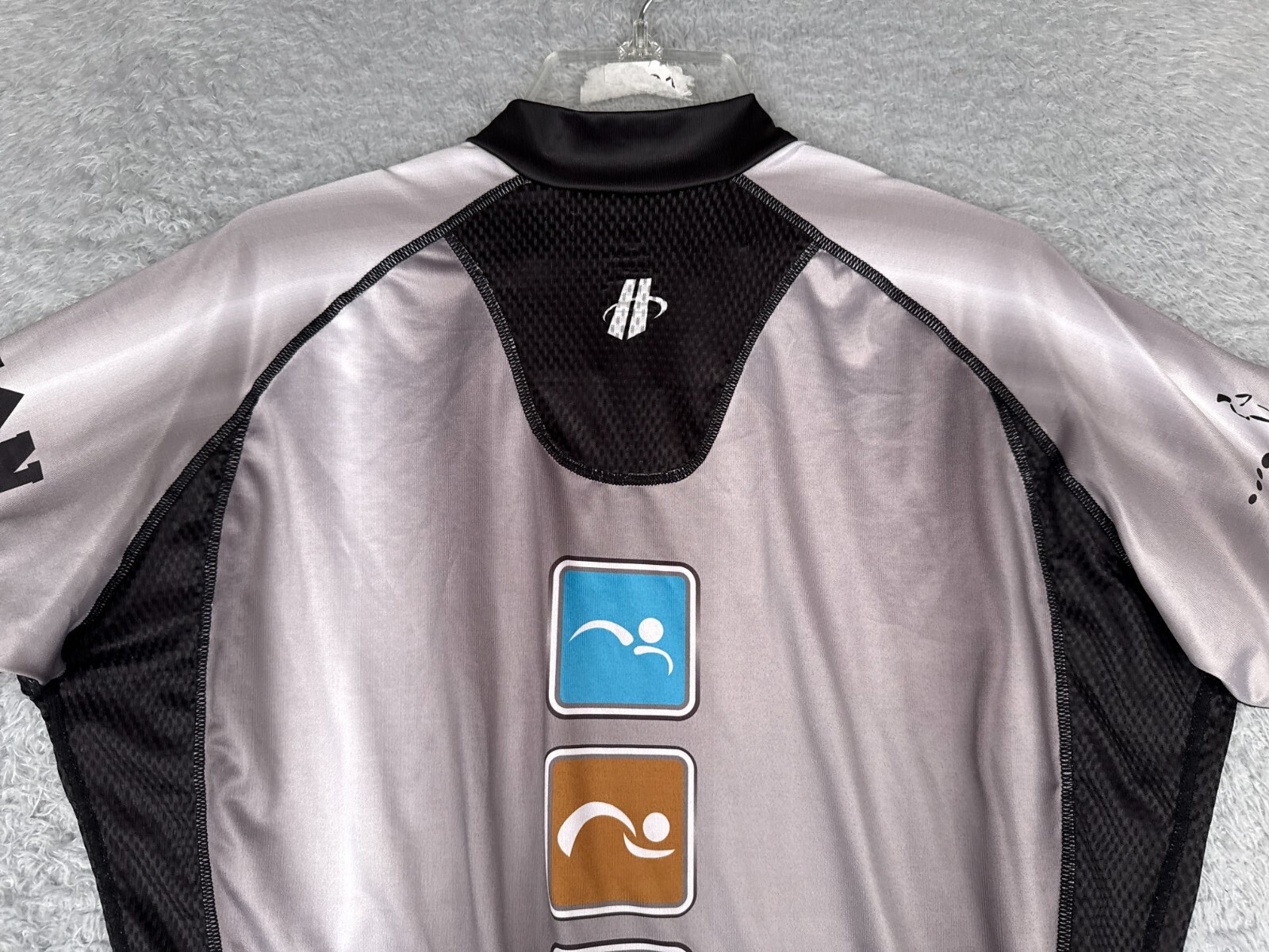 Hincapie Cycling Jersey Adult Extra Large Gray Black High Gear Sports Full Zip