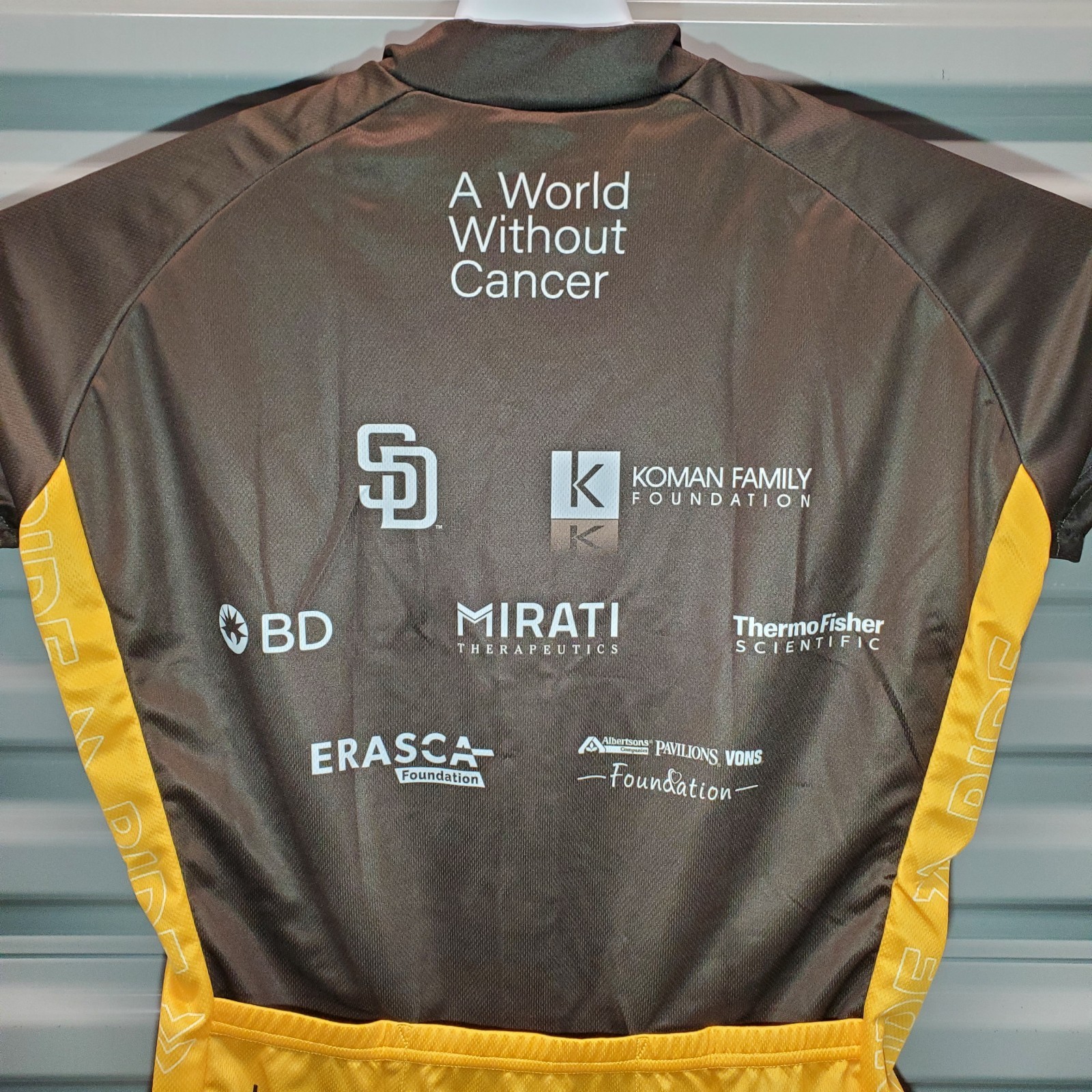 PRIMAL Padres Cycling Jersey WOMENS LARGE Raglan Sport Cut 3 Pockets BNWT