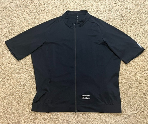Specialized Men Black Foundation S/S Full Zip Cycling Jersey Size XLarge XL EUC